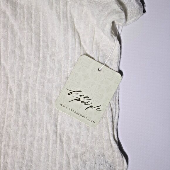 NWT $68 Free People Sarafina Embroidered Tassel Top Ruffle Boho Western Women L - Picture 8 of 14